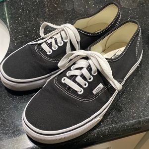 Lightly worn Vans classic Authentic black shoes